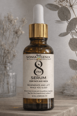 8PM Serum                         Regenerative Botanical Oil for Overnight Glow with Microbiome Friendly BioTech Actives "GlowTox”