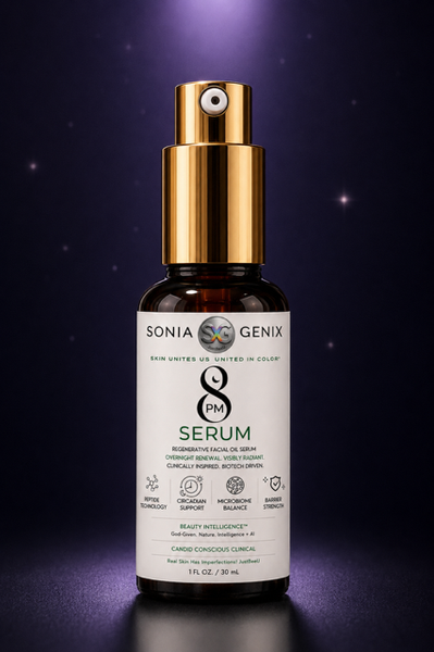 8PM Serum                         Regenerative Botanical Oil for Overnight Glow with Microbiome Friendly BioTech Actives "GlowTox”