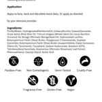 SoniaGenix® Vegan Skin Barrier application directions and ingredient information